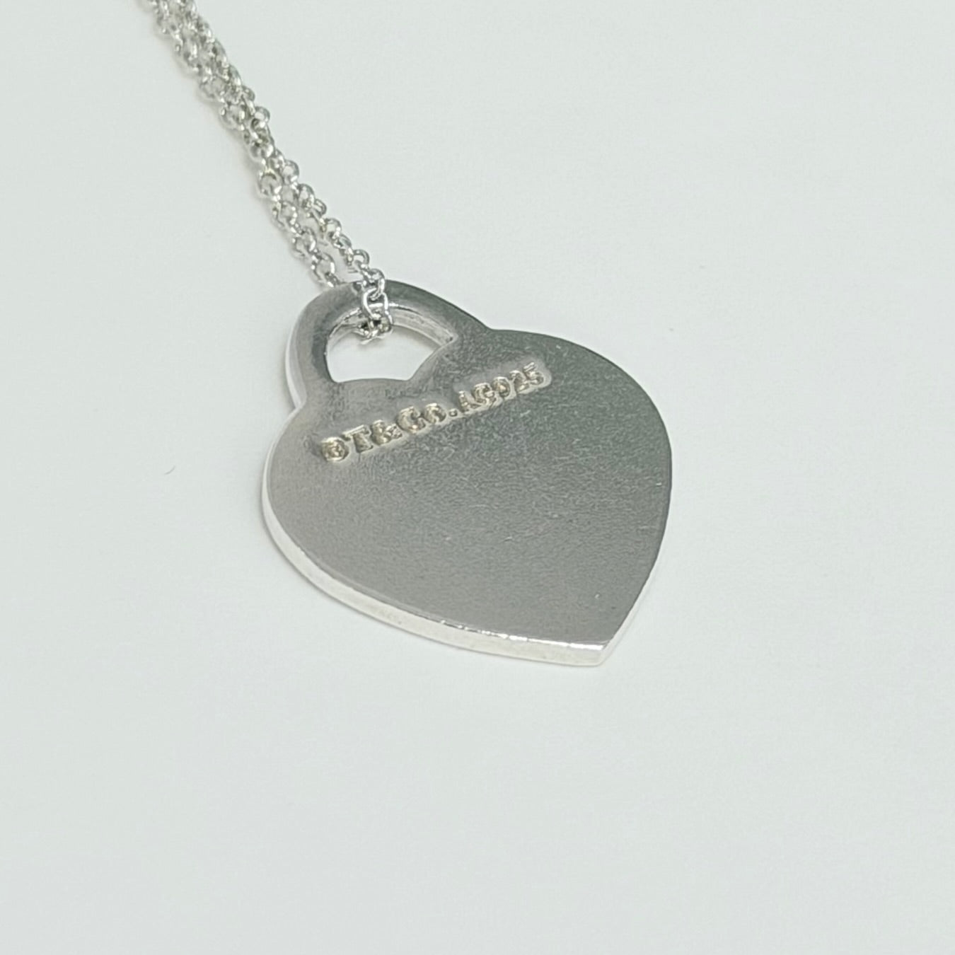 Authentic Tiffany & Co. Return to Tiffany Small Heart Women's Necklace 925 Sterling Silver 16.5 inches