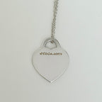 Authentic Tiffany & Co. Return to Tiffany Small Heart Women's Necklace 925 Sterling Silver 16.5 inches