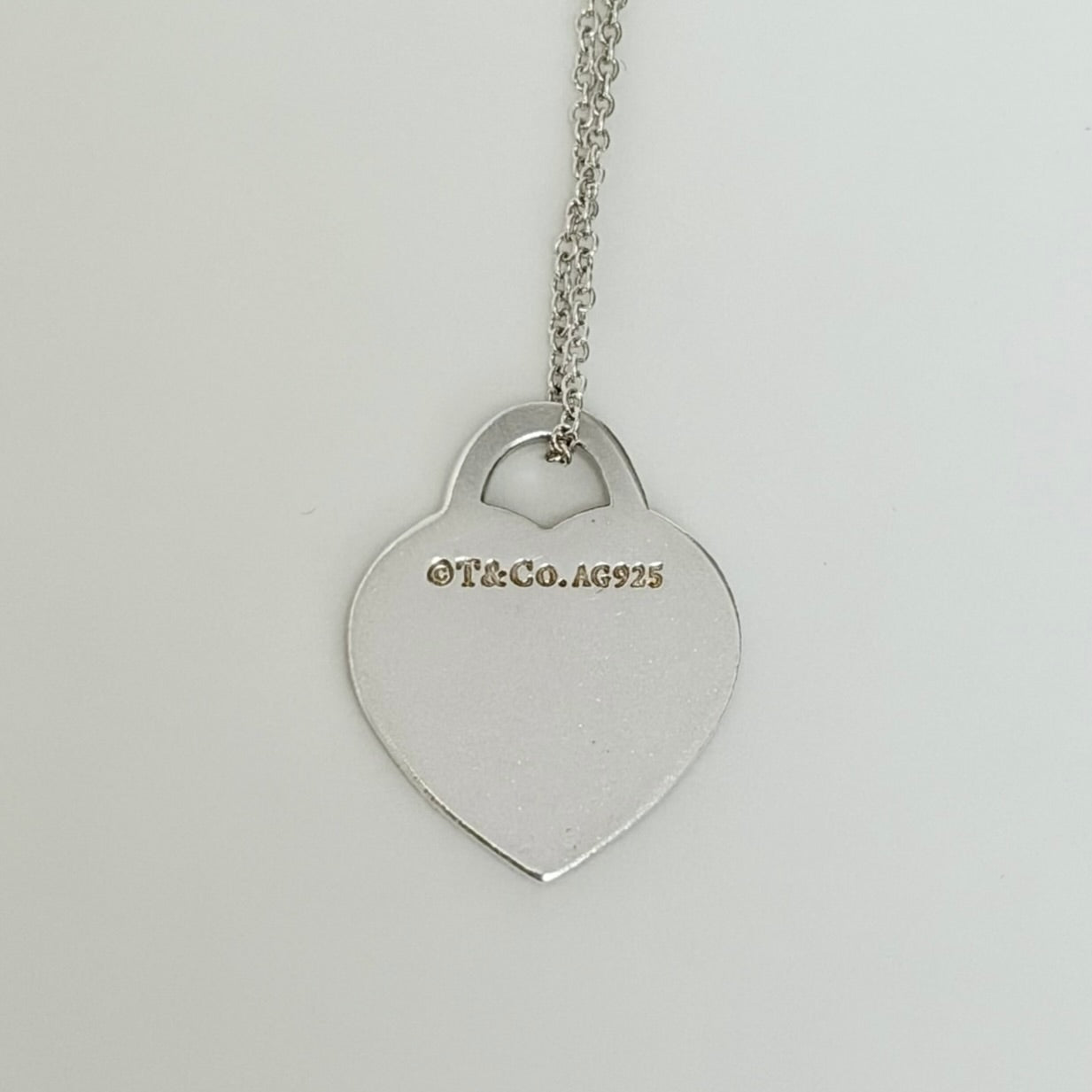 Authentic Tiffany & Co. Return to Tiffany Small Heart Women's Necklace 925 Sterling Silver 16.5 inches