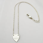 Authentic Gucci Heart Trademark Pendant Sterling Silver 925 Women’s Necklace 48cm With Packaging