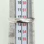 Authentic Tiffany & Co. Elsa Peretti Open Heart Sterling Silver 925 Ring Size 6.5, Uk M, EU 52.5