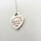 Tiffany & Co. Return to Tiffany Small Heart Necklace 925 Sterling Silver 18 Inches With Packaging