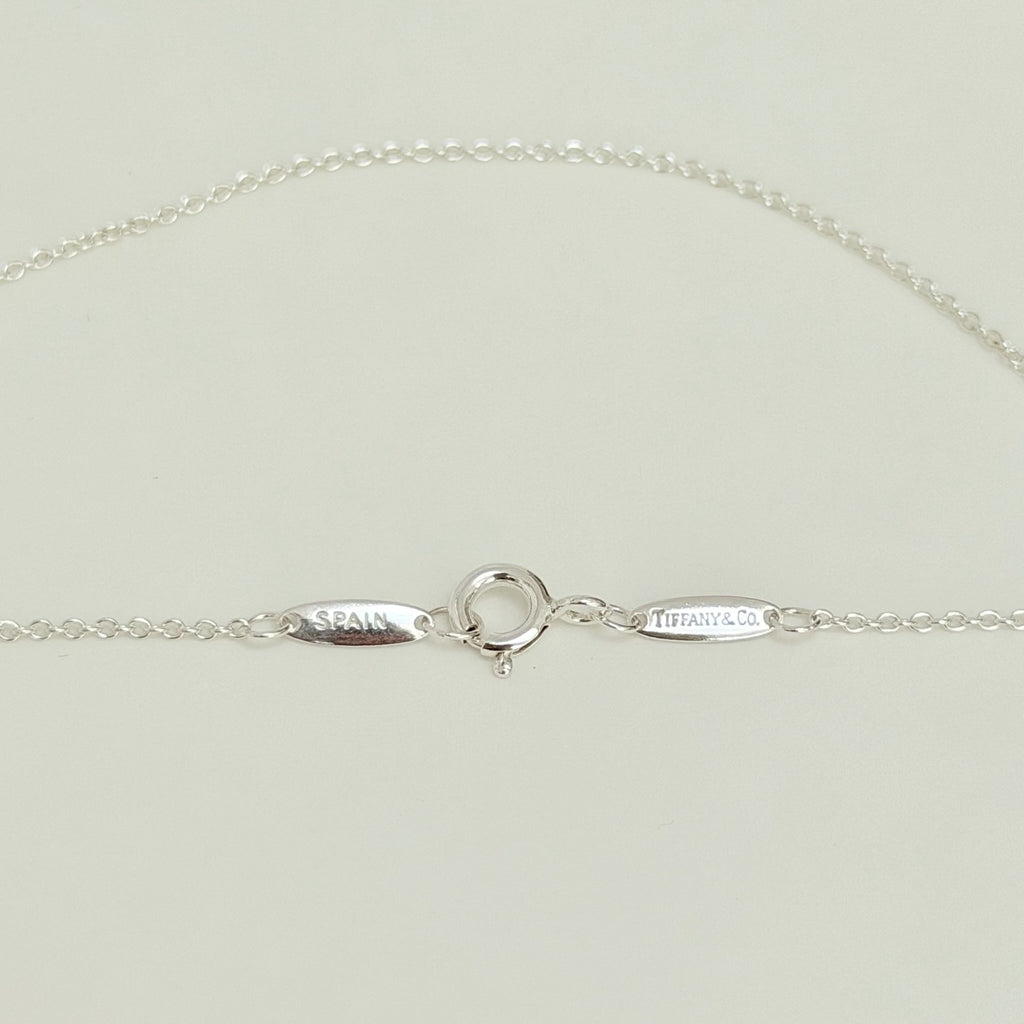 Authentic Tiffany & Co. Elsa Peretti Small Eternal Circle Sterling Silver 925 Necklace With Packaging 16 Inches
