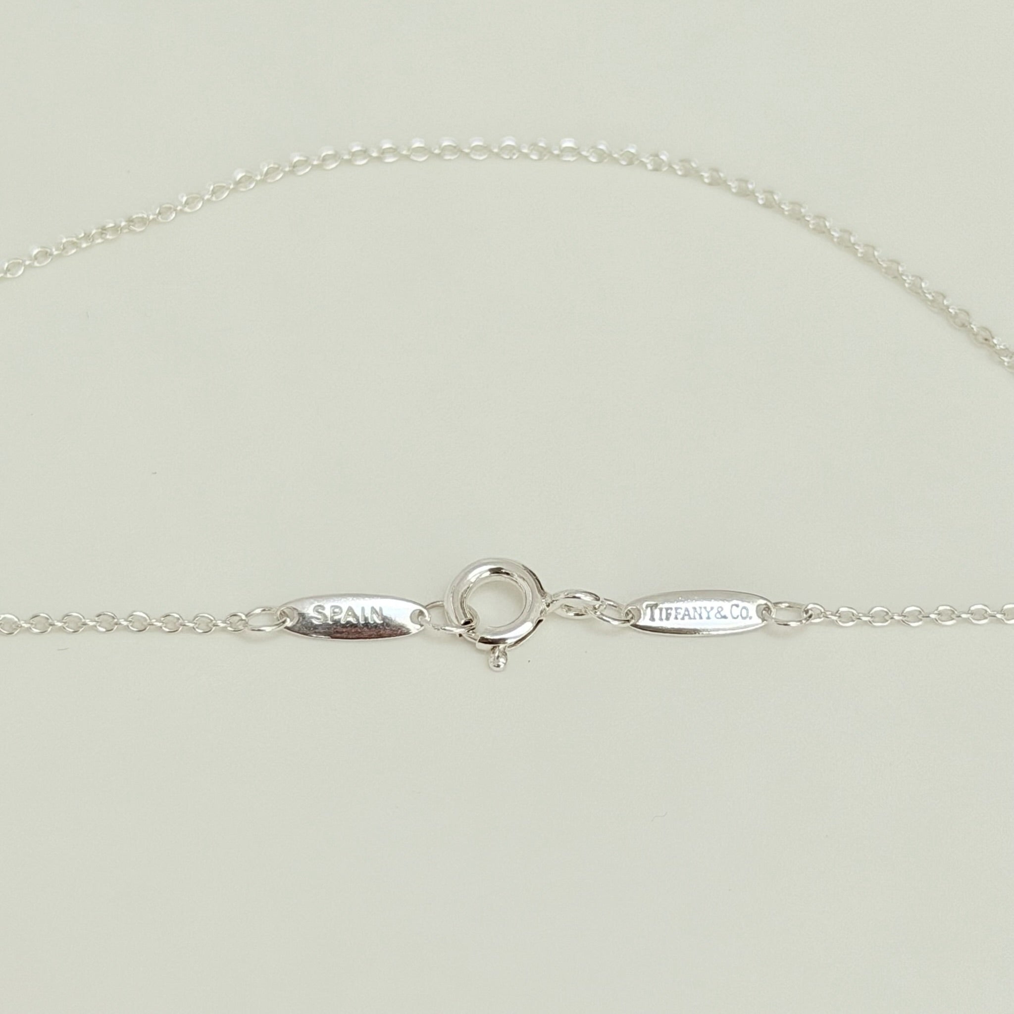 Authentic Tiffany & Co. Elsa Peretti Small Eternal Circle Sterling Silver 925 Necklace With Packaging 16 Inches