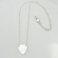 Authentic Gucci Heart Trademark Pendant Sterling Silver 925 Women’s Necklace 48cm With Packaging