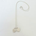 Tiffany & Co. Mini Double Silver 925 Heart Pendant Women's Necklace 16 inches