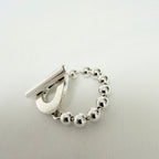 Gucci Vintage Hoop Boule Sterling Silver 925 Women’s Ring Size 16, UK P, EU 56