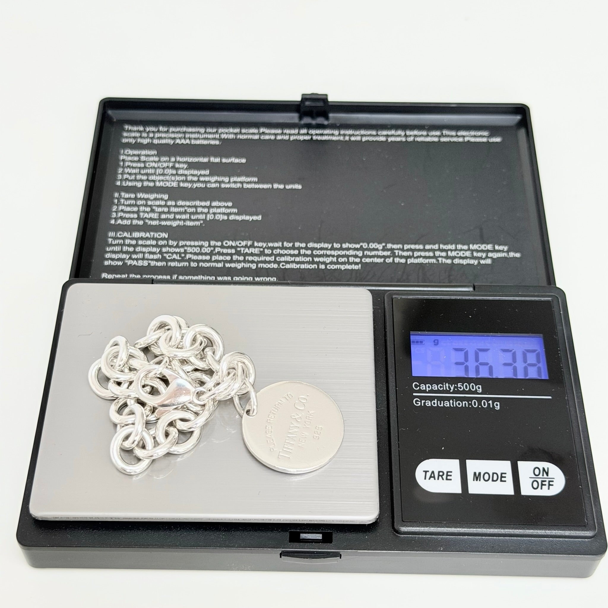 Authentic Tiffany & Co. Sterling Silver 925 Chunky Chain Large Round Tag Disc Bracelet 7.5 Inches With Packaging