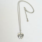 Gucci Blind for Love Heart Pendant 925 Sterling Silver Women's Necklace 18-20 inches With Packaging