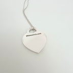 Tiffany & Co. Return to Tiffany Medium Heart Women's Necklace 925 Sterling Silver 18 inches