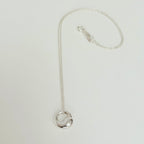 Authentic Tiffany & Co. Elsa Peretti Small Eternal Circle Sterling Silver 925 Necklace With Packaging 16 Inches