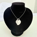 Tiffany&Co. Return to Tiffany  Medium Heart Key Lock Women's Necklace Silver 925 Sterling 19 inches With Packaging