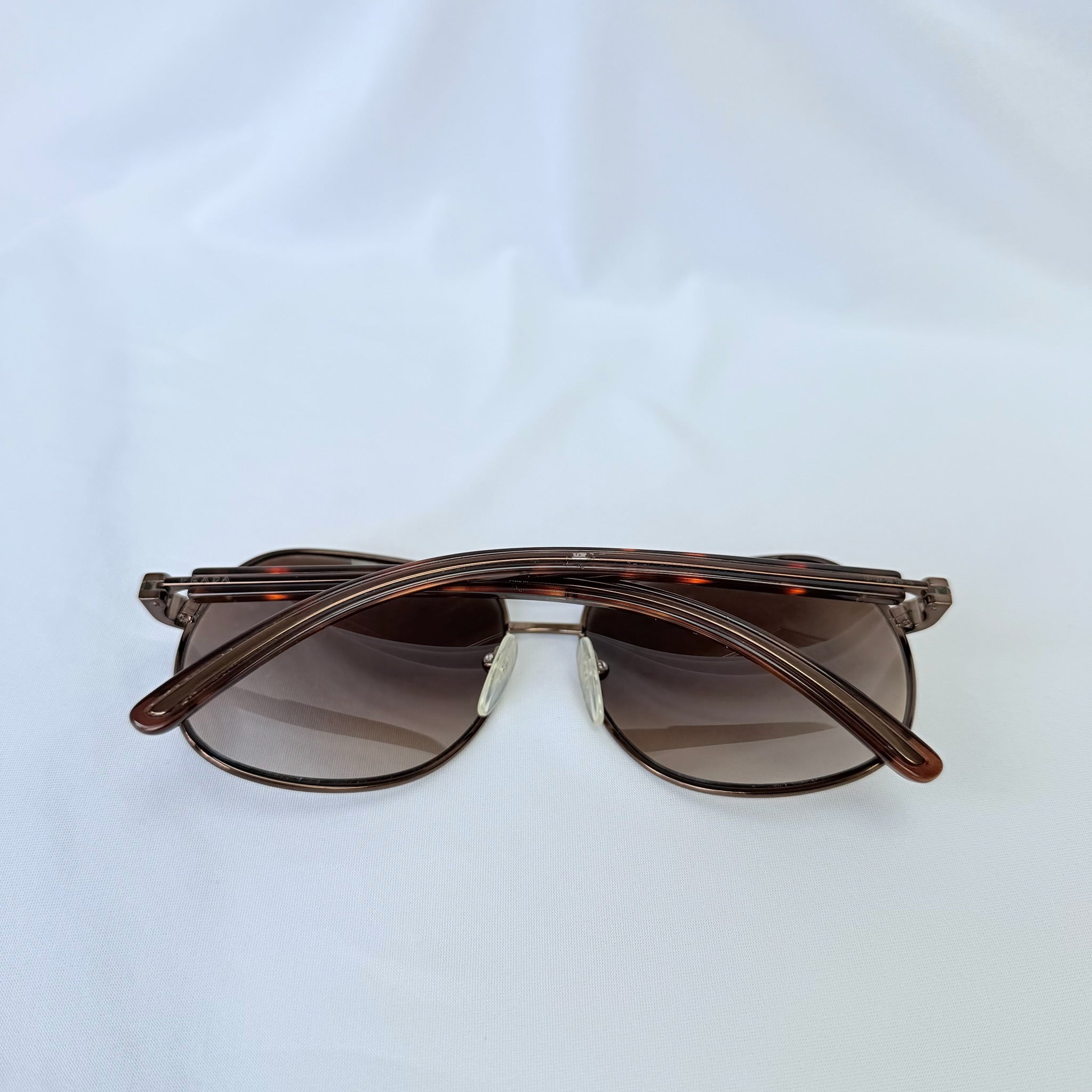 Prada Pilot Bronze Gold Brown tortoiseshell Women’s Designer Sunglasses With Case