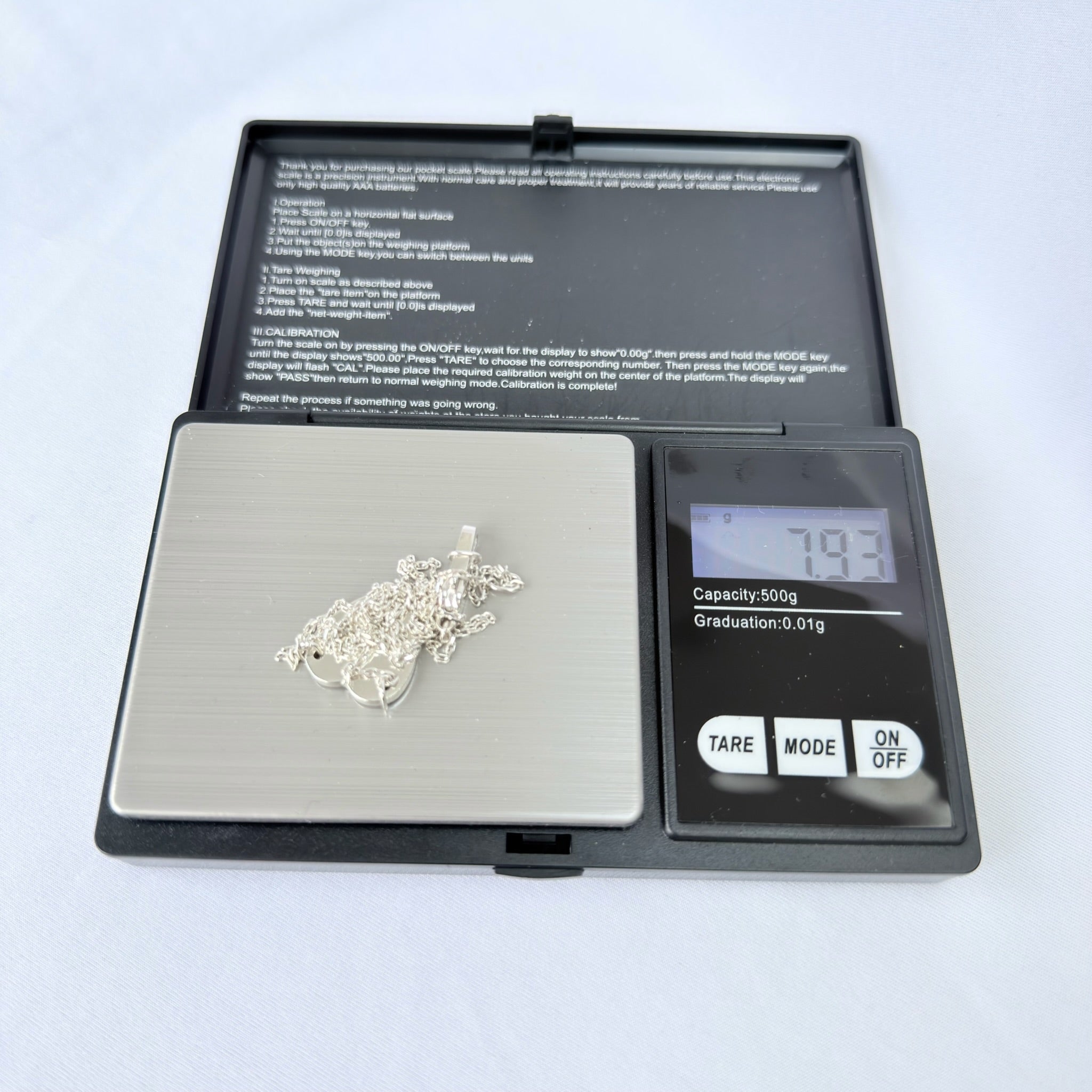 Authentic Gucci Heart Trademark Pendant Sterling Silver 925 Women’s Necklace 48cm With Packaging