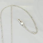 Authentic Gucci Heart Trademark Pendant Sterling Silver 925 Women’s Necklace 48cm With Packaging