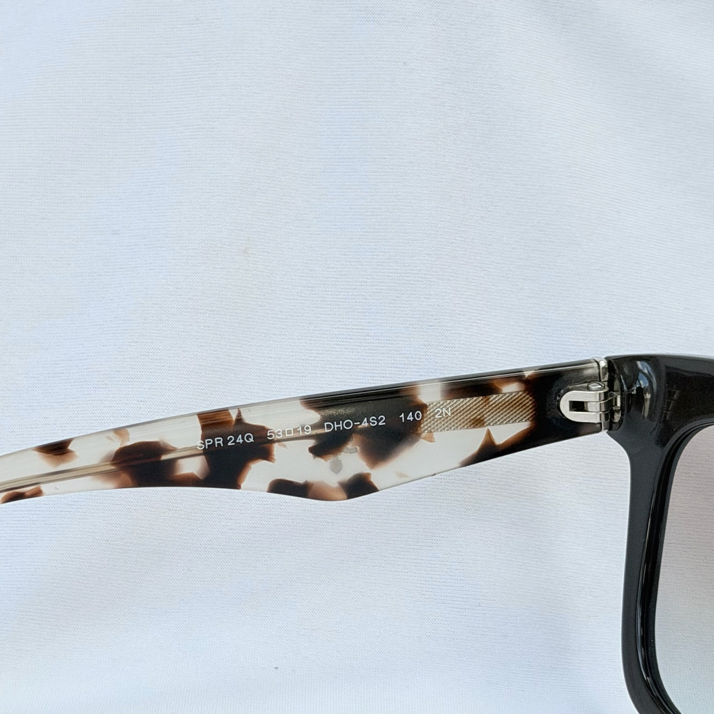Prada SPR 24Q Cat Eye Women’s Sunglasses Havana Tortoiseshell Black With Case