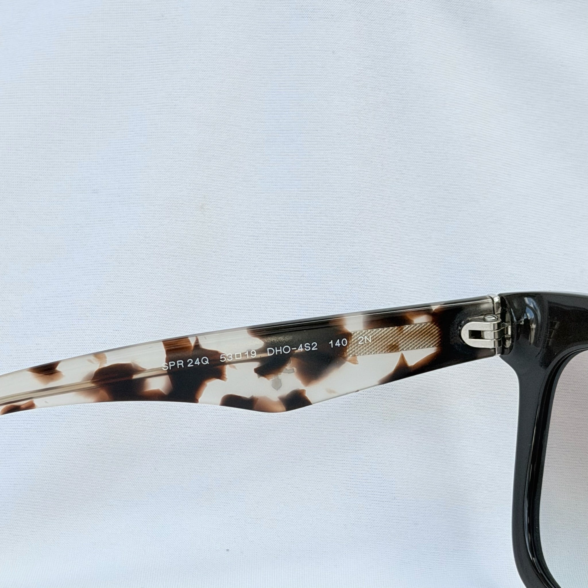 Prada SPR 24Q Cat Eye Women’s Sunglasses Havana Tortoiseshell Black With Case
