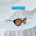 Vintage Dior Cat Eye Brown Geometric Gold diamanté Polarised UV400 Sunglasses