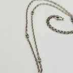 Authentic Gucci interlocking G chain Sterling Silver 925 Red Heart Necklace 19.5 Inches With Packaging