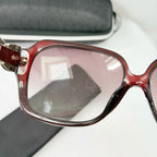 Vintage Gucci GG 3006/S "Queen Bow" Buckle Oversized Butterfly Burgundy sunglasses