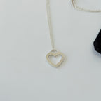 Tiffany & Co. Sentimental Open Heart necklace sterling silver 925 16 inches