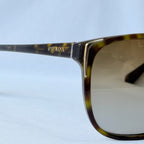 Prada Cat Eye Square Metal Corners Women's Sunglasses Brown Tortoiseshell Polarised SPR 01O