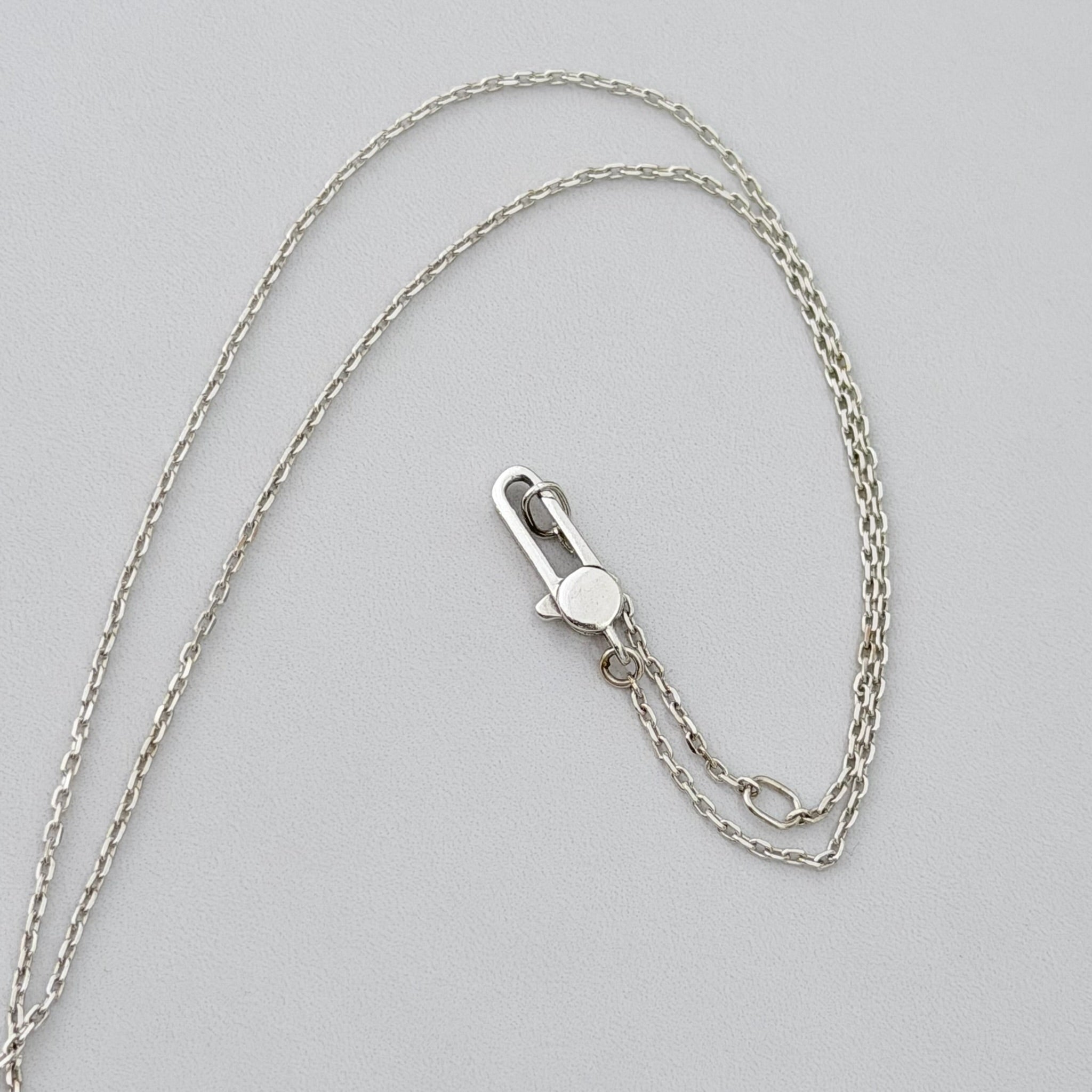 Authentic Gucci Heart Trademark Pendant Sterling Silver 925 Women’s Necklace 48cm With Packaging