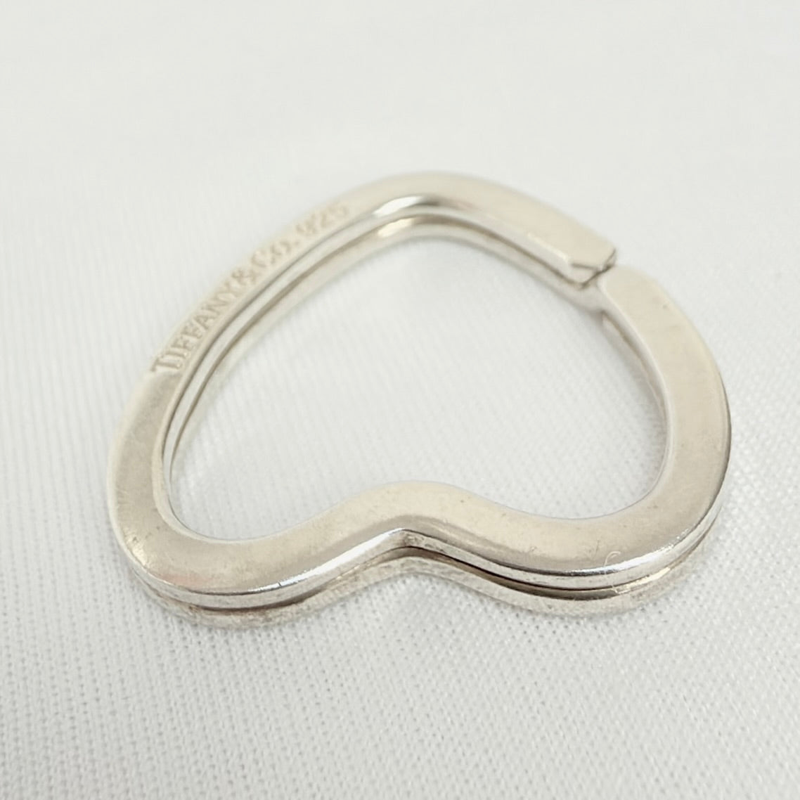 Tiffany&Co. Open Heart Key Ring Sterling Silver 925