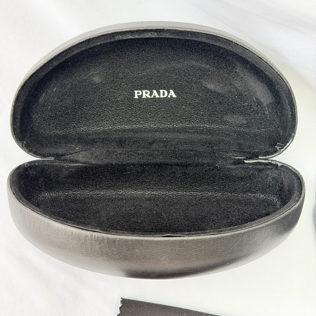 Vintage Prada Wrap Shield Red, Silver & Black Unisex Sunglasses SPR 54G With Case