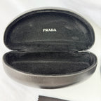 Vintage Prada Wrap Shield Red, Silver & Black Unisex Sunglasses SPR 54G With Case