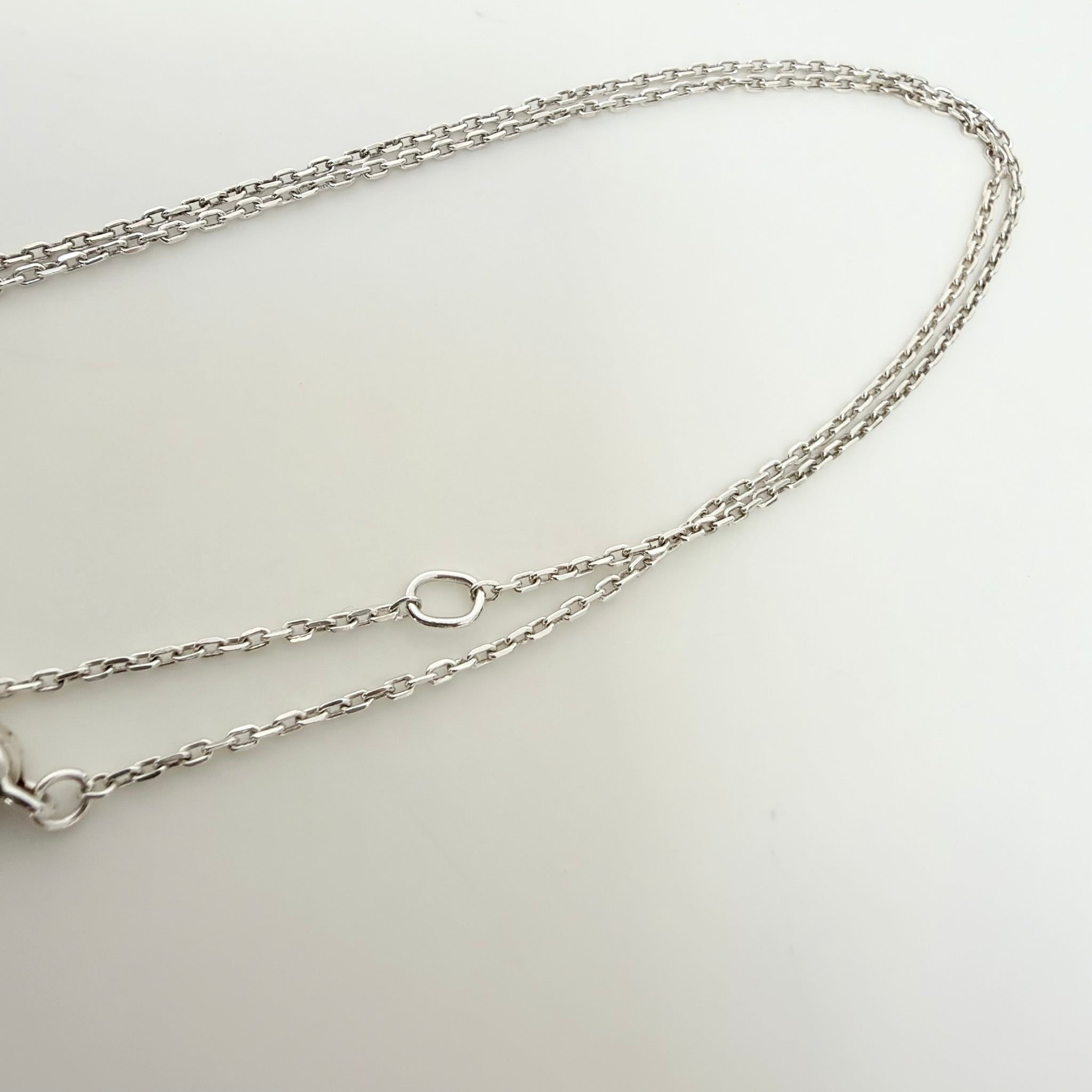 Gucci Heart Butterfly Charm Sterling Silver 925 Women's Necklace 17.5-19” With Packaging