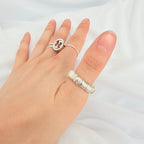 Links Of London Sweetie Rings Sterling Silver 925 Elasticated Adjustable Size N, 54mm