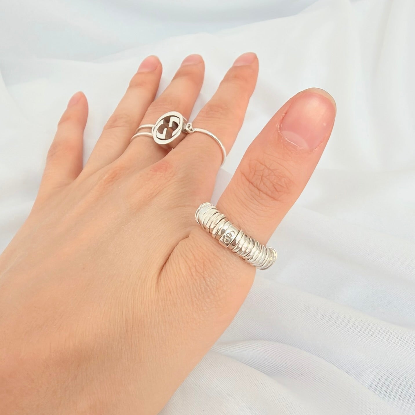 Links Of London Sweetie Rings Sterling Silver 925 Elasticated Adjustable Size N, 54mm