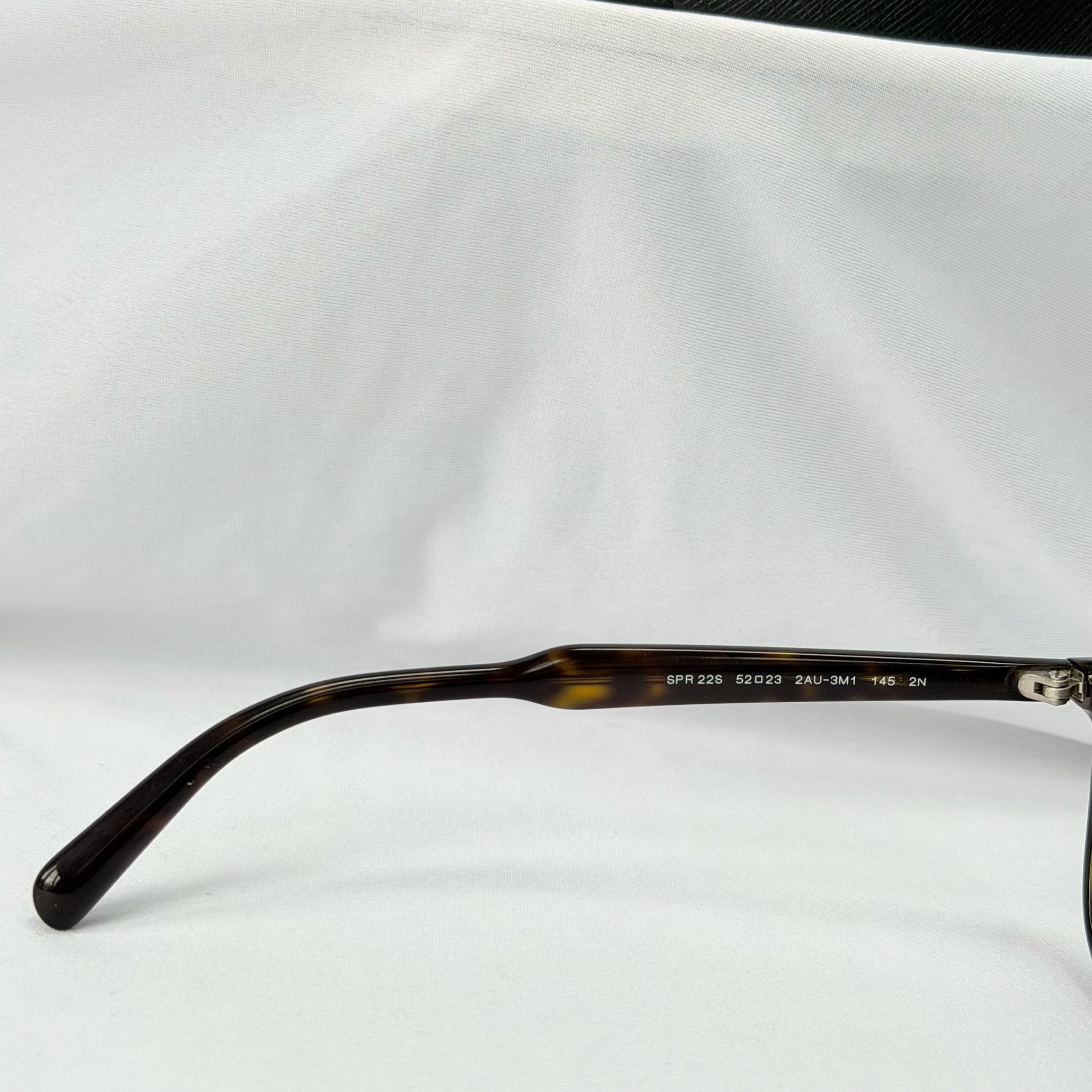 Authentic Prada Brown Tortoiseshell Oval Round Cat Eye Women Sunglasses With Case