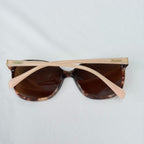 Prada Cat Eye Square Metal Corners Women's Sunglasses Pink Tortoiseshell SPR 01O polarised