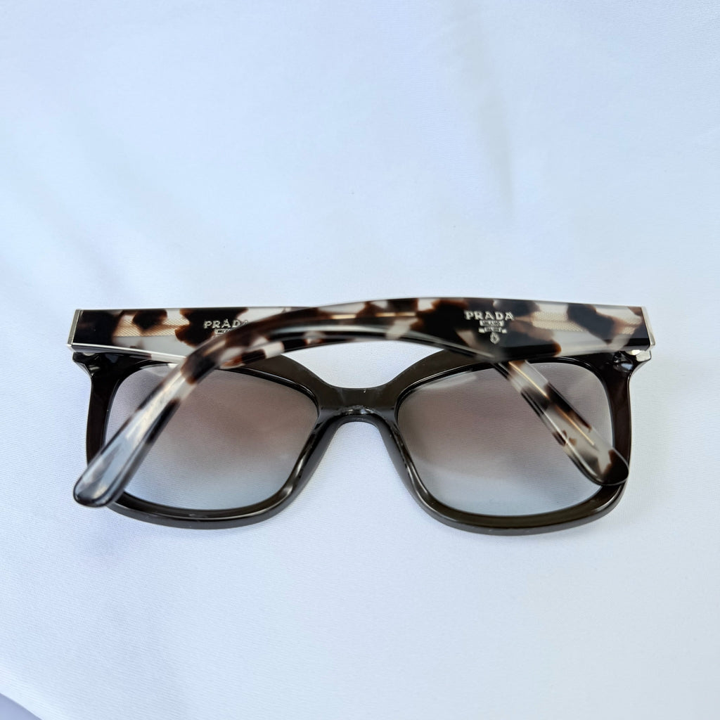 Prada SPR 24Q Cat Eye Women’s Sunglasses Havana Tortoiseshell Black With Case