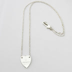 Authentic Gucci Heart Trademark Pendant Sterling Silver 925 Women’s Necklace 48cm With Packaging