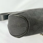 Vintage Gucci Horsebit Black Monogram Canvas Medium Shoulder Handbag Tom Ford Era 2004