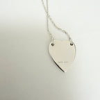 Gucci Heart Trademark Pendant Sterling Silver 925 Women’s Necklace 48cm With Packaging