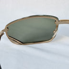 Vintage Y2K Gucci GG 1691/S Polarised UV400 Rectangular Green/Gold Sunglasses With Case