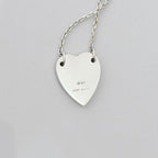 Authentic Gucci Heart Trademark Pendant Sterling Silver 925 Women’s Necklace 48cm With Packaging