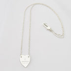 Authentic Gucci Heart Trademark Pendant Sterling Silver 925 Women’s Necklace 48cm With Packaging