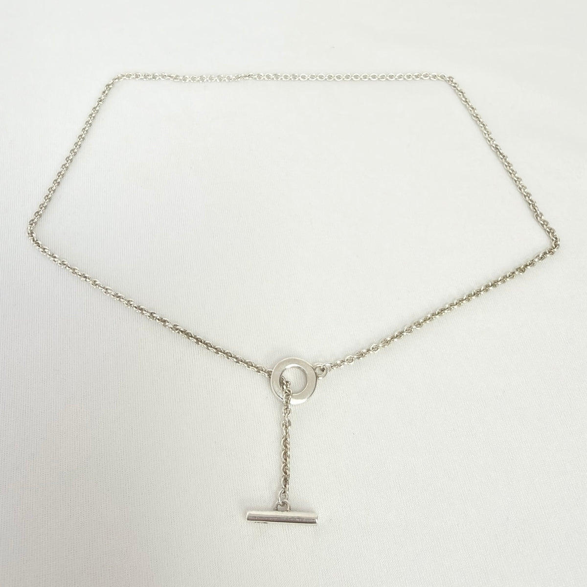 Links Of London Sterling Silver 925 T-bar Necklace 15.5 Inches With Packaging
