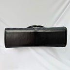 Authentic Vintage Gucci Jackie Bardot Black Monogram Supreme Gg Canvas Leather Medium Handbag