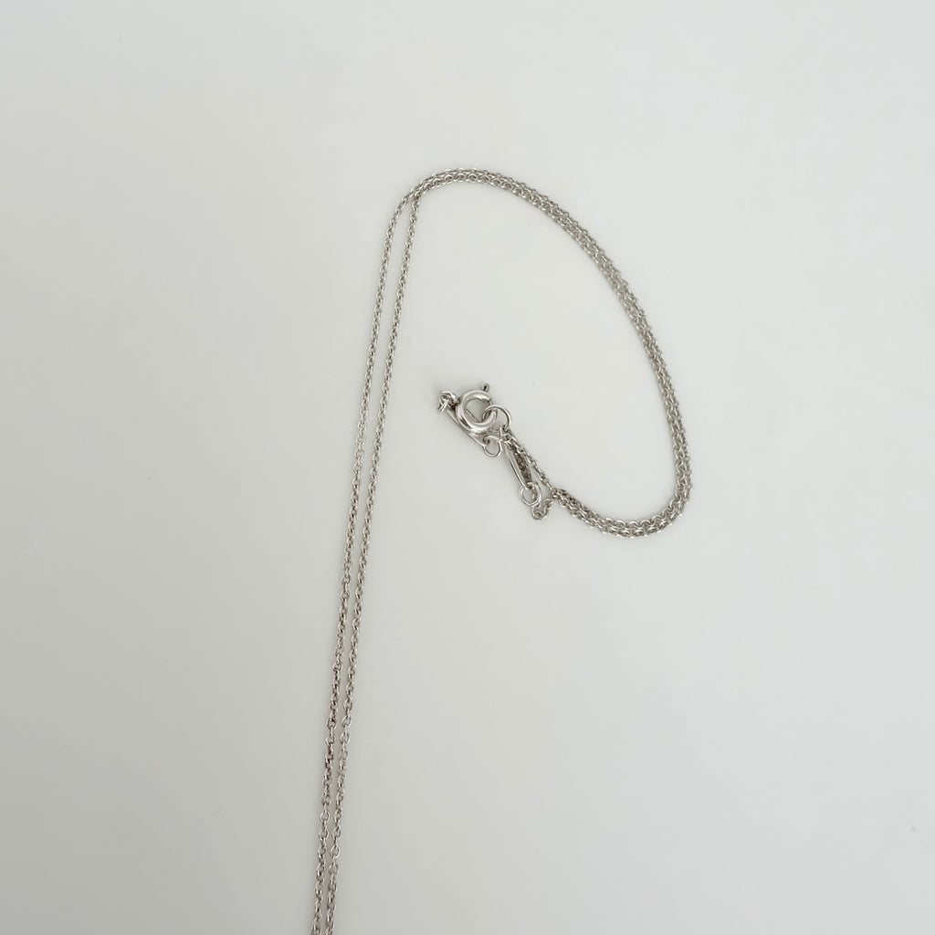 Tiffany & Co. Elsa Peretti 925 Sterling Silver Standard/Medium Teardrop Pendant Necklace With Packaging