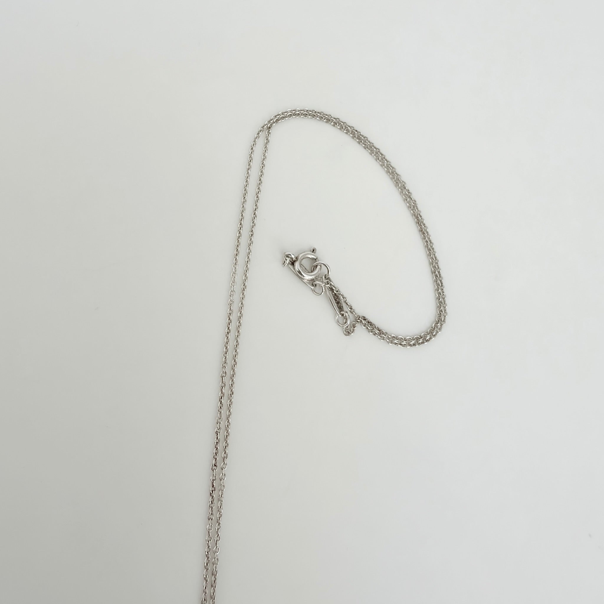 Tiffany & Co. Elsa Peretti 925 Sterling Silver Standard/Medium Teardrop Pendant Necklace With Packaging