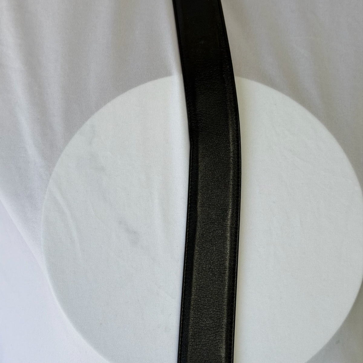 Gucci Interlocking G 24K Gold Plated Black Leather Belt 3.5cm width 36” 370543