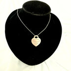 Tiffany & Co. Return to Tiffany Medium Heart Women's Necklace 925 Sterling Silver 18 inches