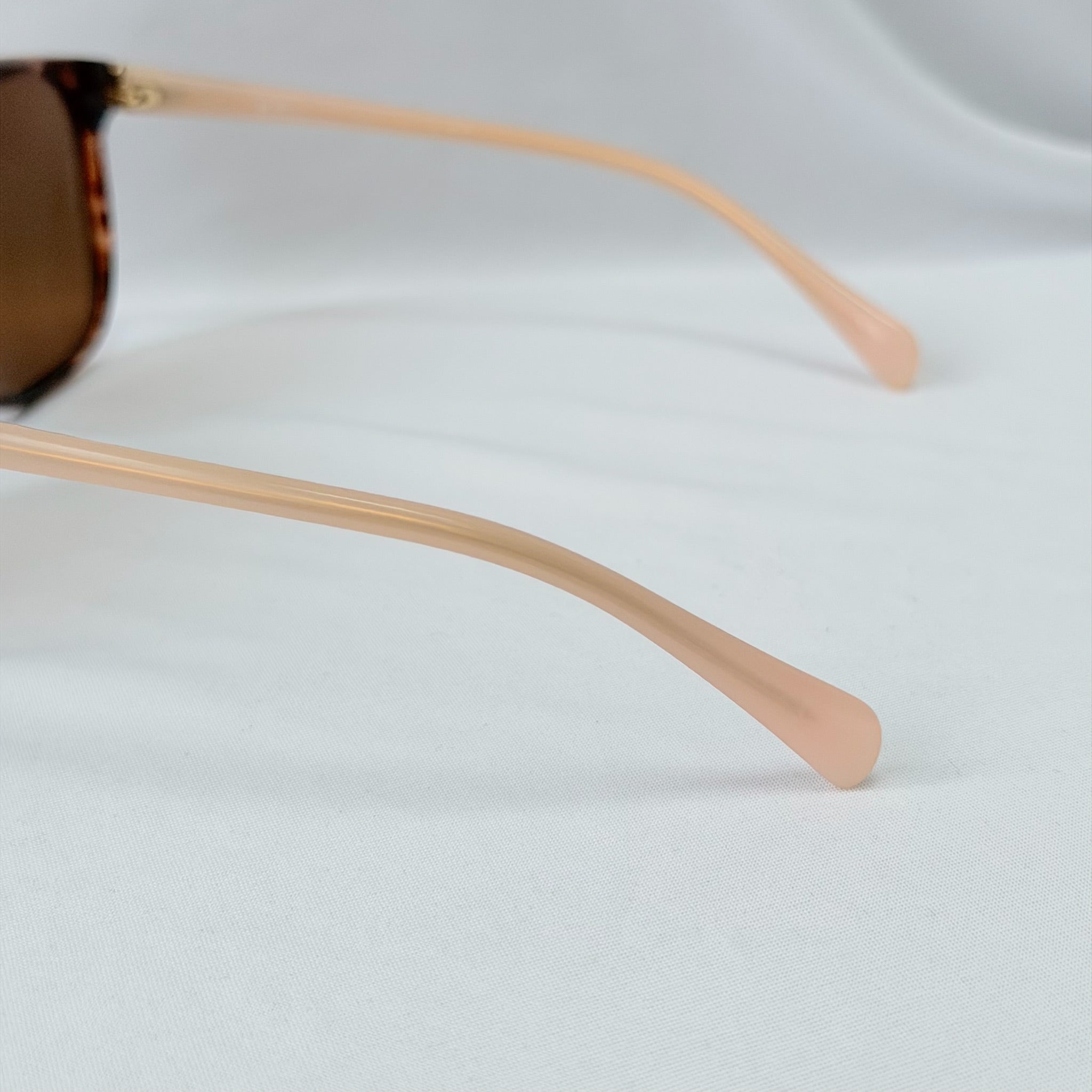 Prada Cat Eye Square Metal Corners Women's Sunglasses Pink Tortoiseshell SPR 01O polarised
