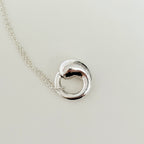 Authentic Tiffany & Co. Elsa Peretti Small Eternal Circle Sterling Silver 925 Necklace With Packaging 16 Inches